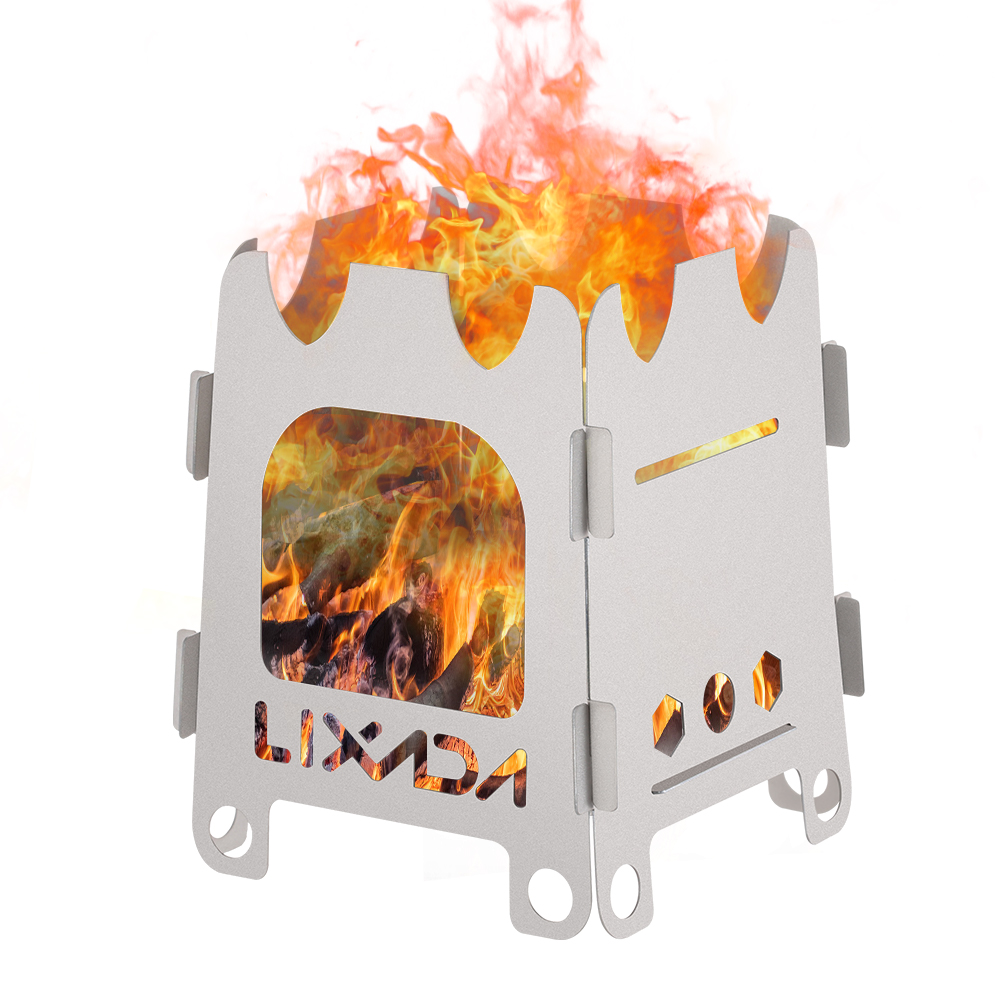 Camping Cooking Open Fire - Lixada Titanium/Stainless steel Outdoor Camping Stove