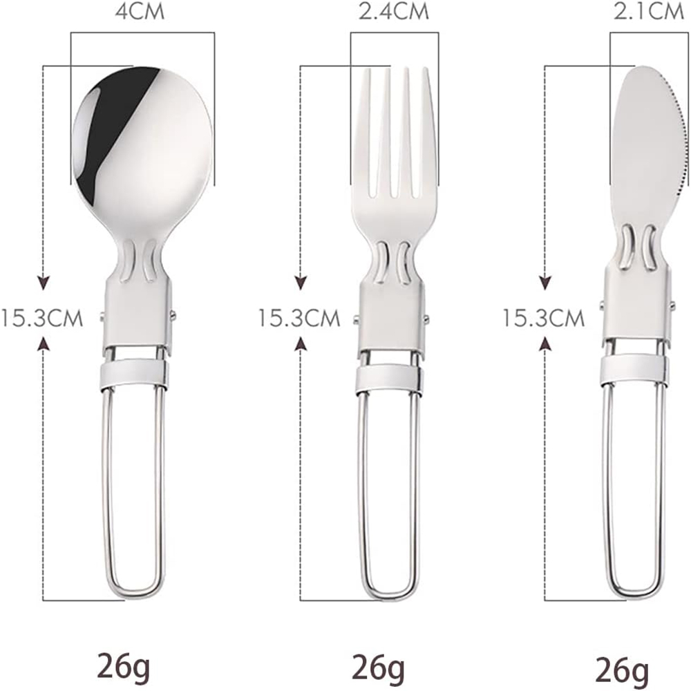 Camping Cooking Full Set - Camping Flatware Sets Stainless Steel Kitchen