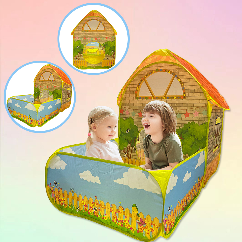 Campfire Cooking In Another World - Play Tent Toys Ball Pool For