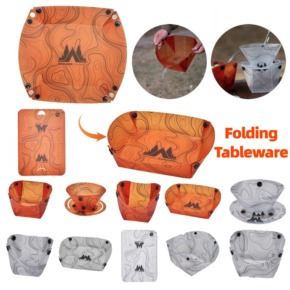 Camping Cooking Cupboard - 1PC Outdoor Lightweight Folding Tableware PP