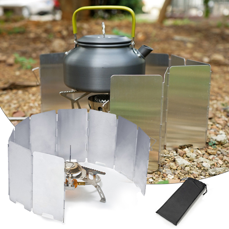 Camping Cooking Open Fire - Outdoor Stove Wind Shield Camping Windscreen
