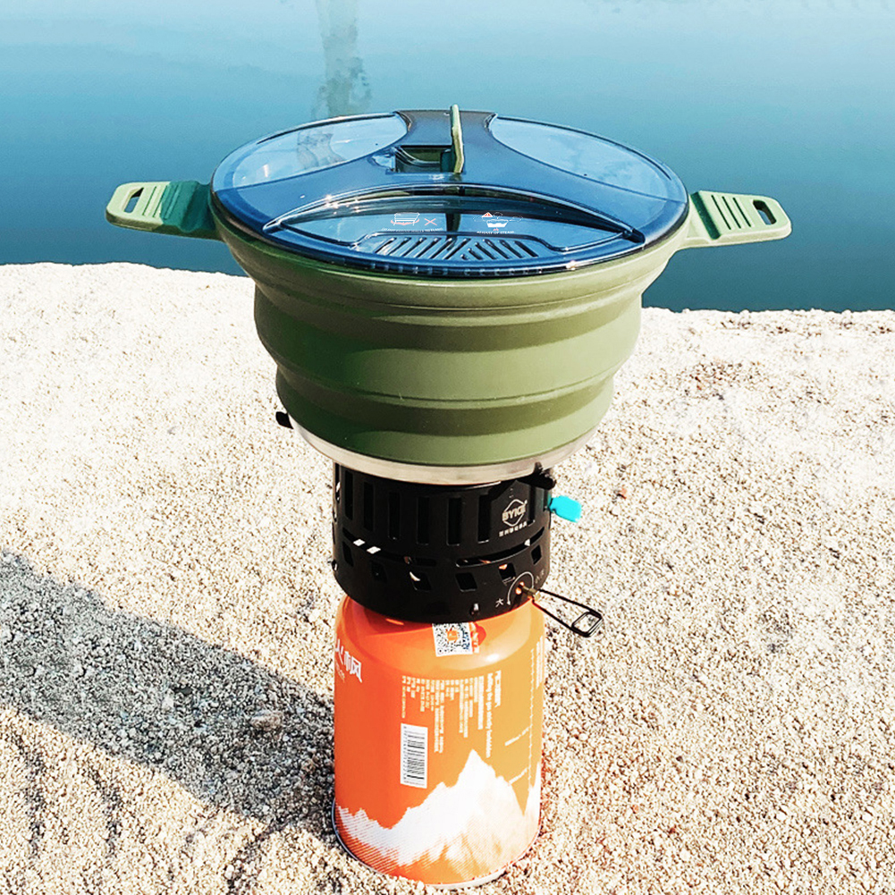 Camping Cooking Cup - 2.5L Silicone Folding Kettle Camping Teapot
