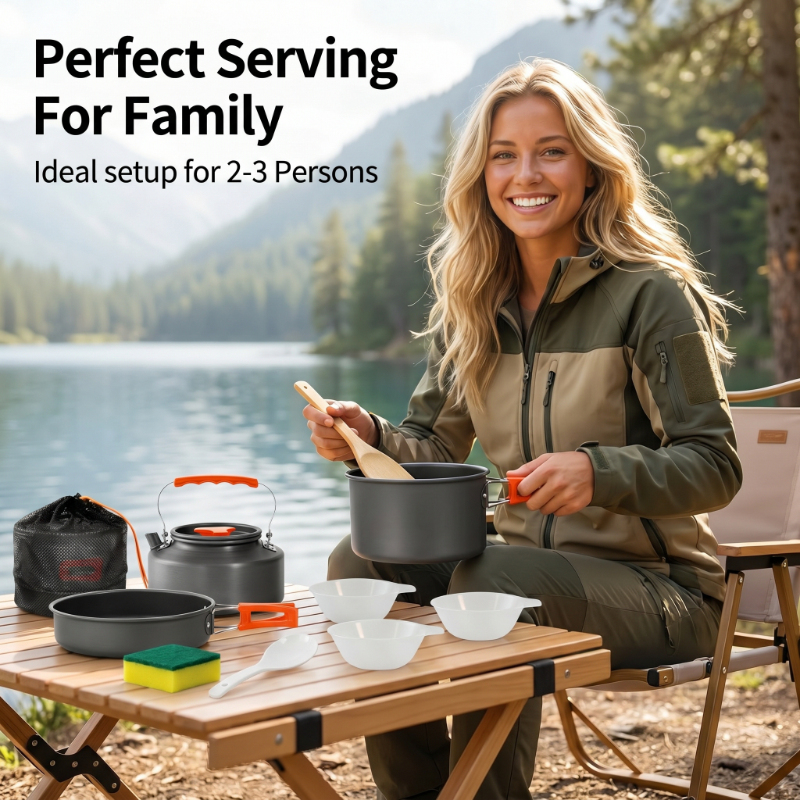 Camping Cooking Cup - 10PCS Ultralight Portable Aluminum Camping Cookware