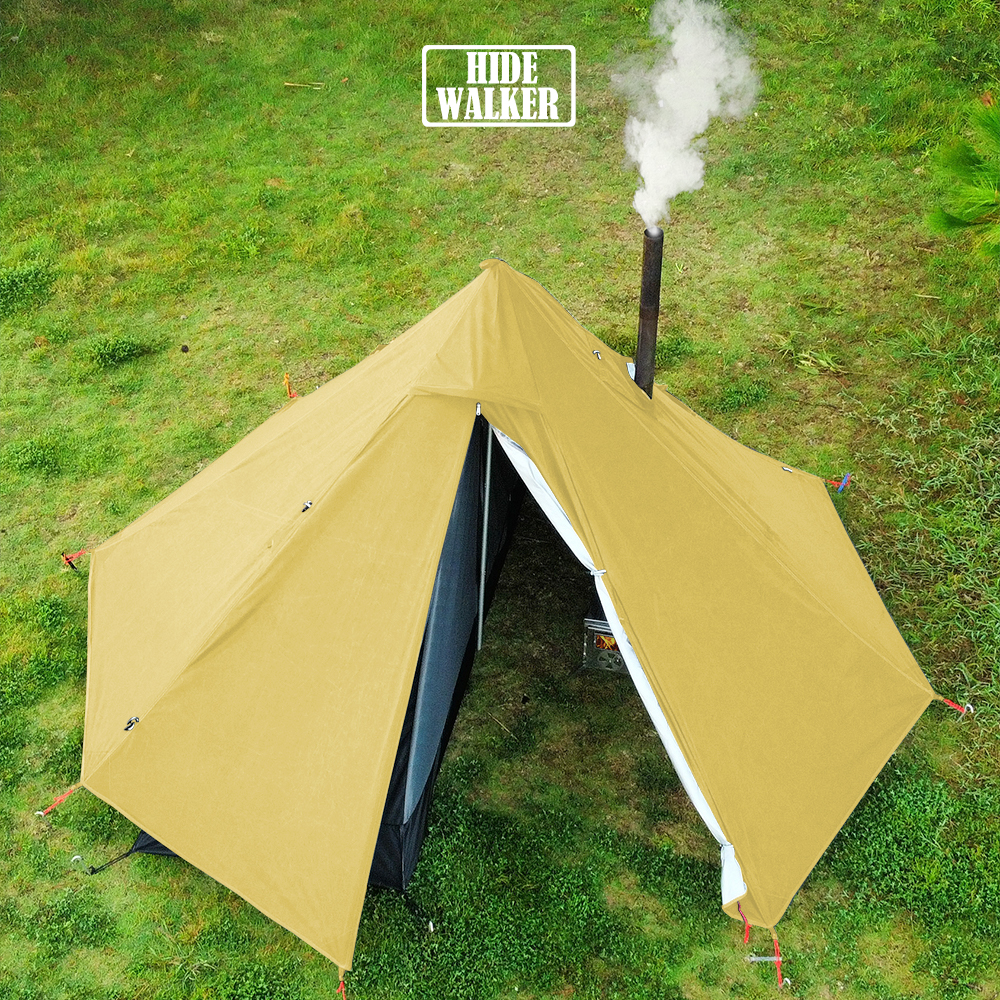 Campfire Cooking In Another World - Lightweight Pyramid Tent Fly with Chimney