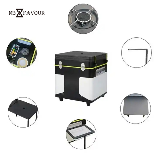 Camping Cooking Table With Storage - A Portable Kitchen with Foldable Cooking