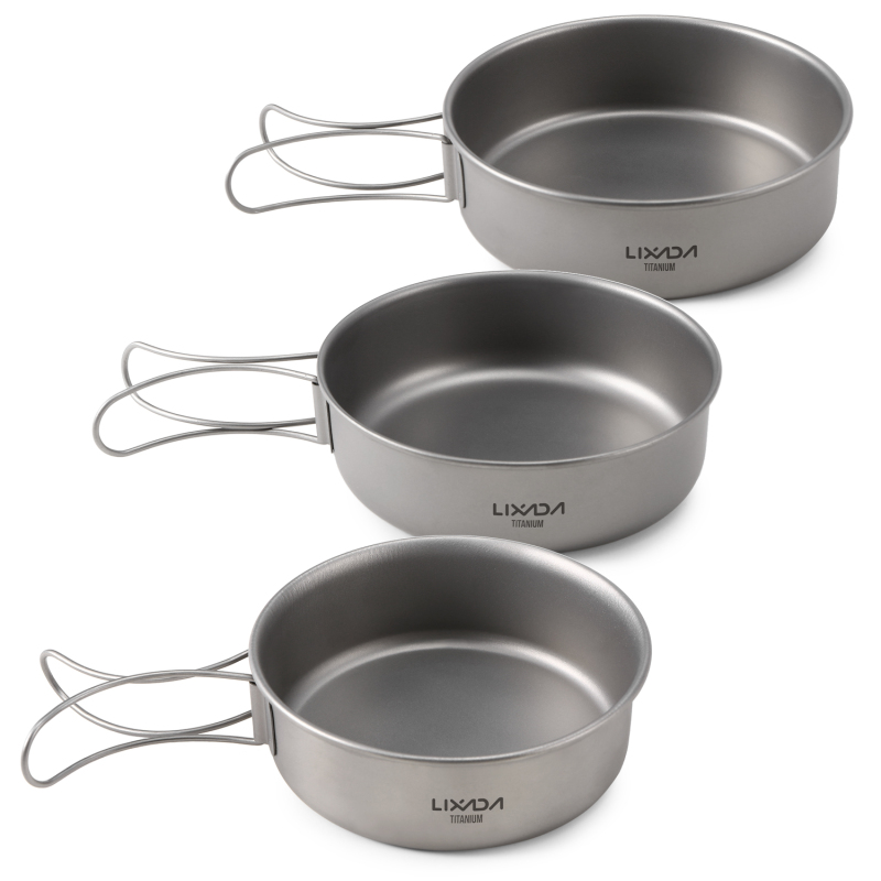 Camping Cooking Meals - Lixada Titanium Bowls Ultralight Titanium Dinner