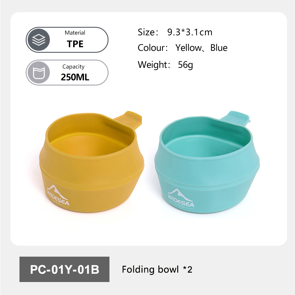 Camping Cooking Meals - Widesea Camping 250ml Soft Folding Cup