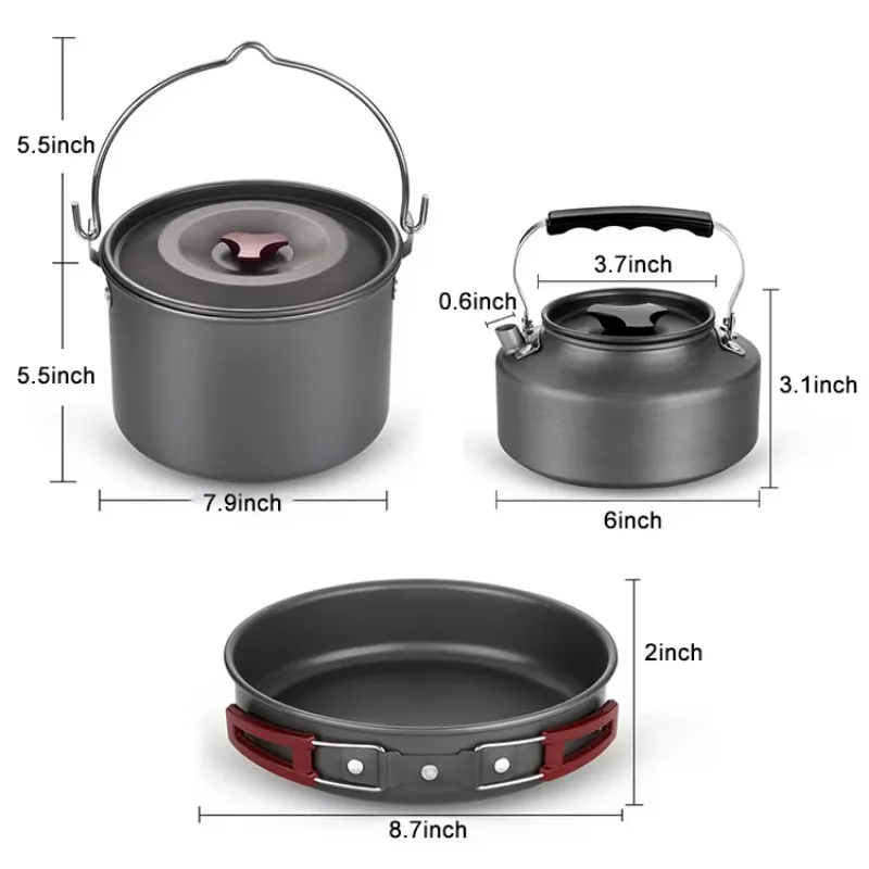 High Quality Outdoor Lightweig – обзор и цена Quality Camping Cooking Set