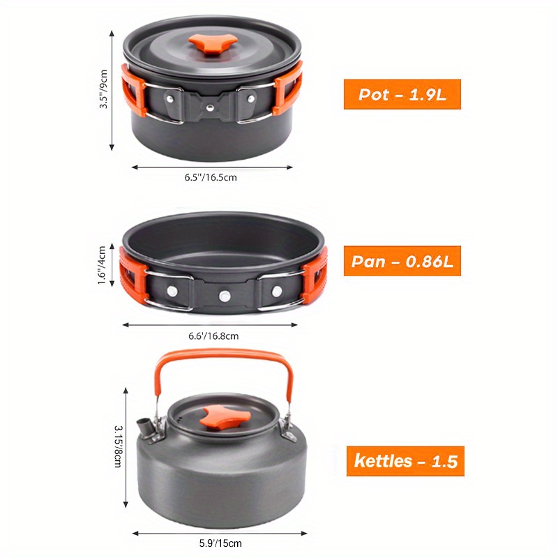 17pcs Camping Cookware Set, Po – обзор и цена Camping Cooking Butane