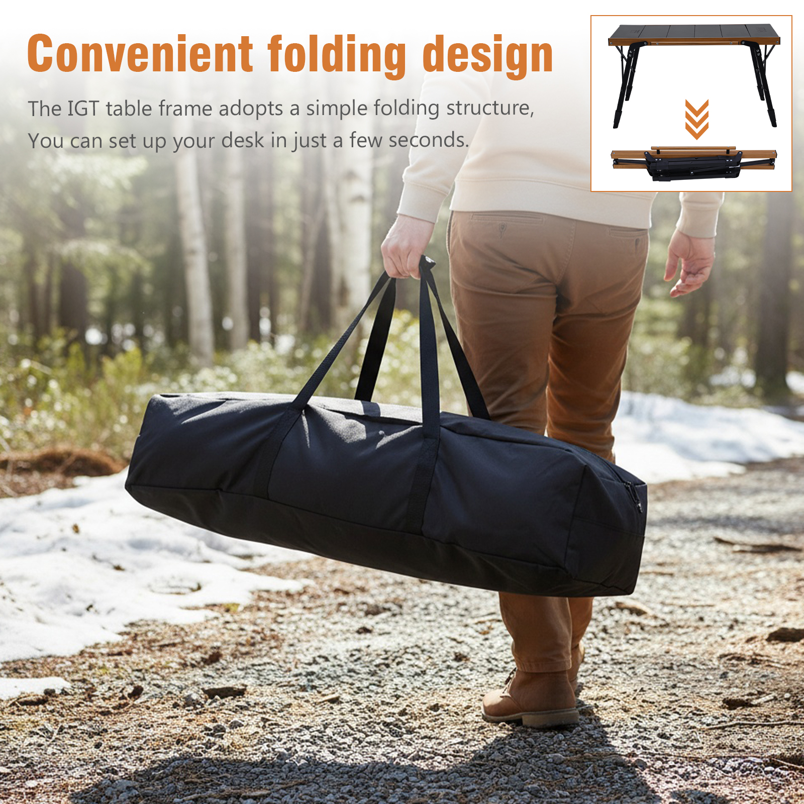 Folding IGT Camping Table with – обзор и цена Camping Cooking Table With Storage