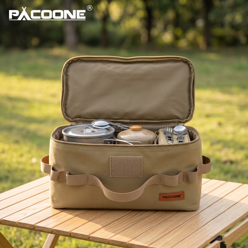 PACOONE Portable Camping Stora – обзор и цена Camping Cooking Set With Bag