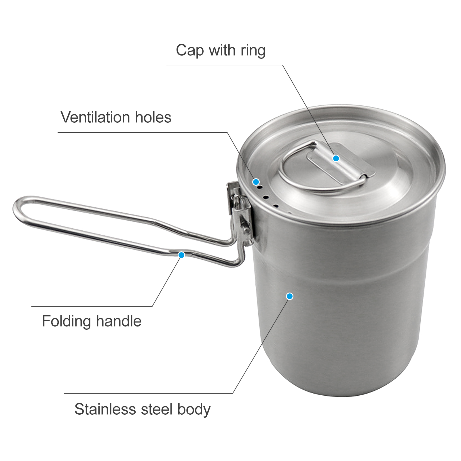 1L Coffee Cup with Folding Han – обзор и цена Camping Cooking Cup