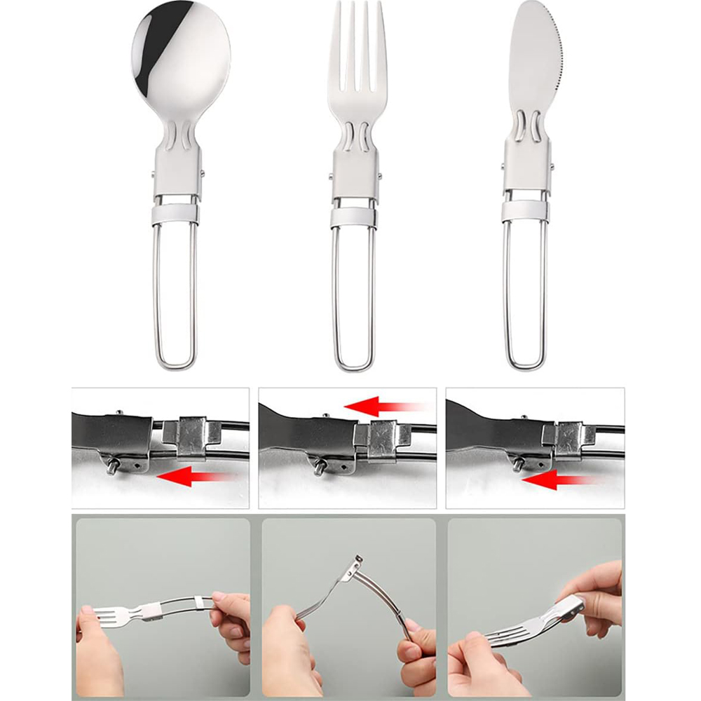Camping Flatware Sets Stainles – обзор и цена Camping Cooking Full Set