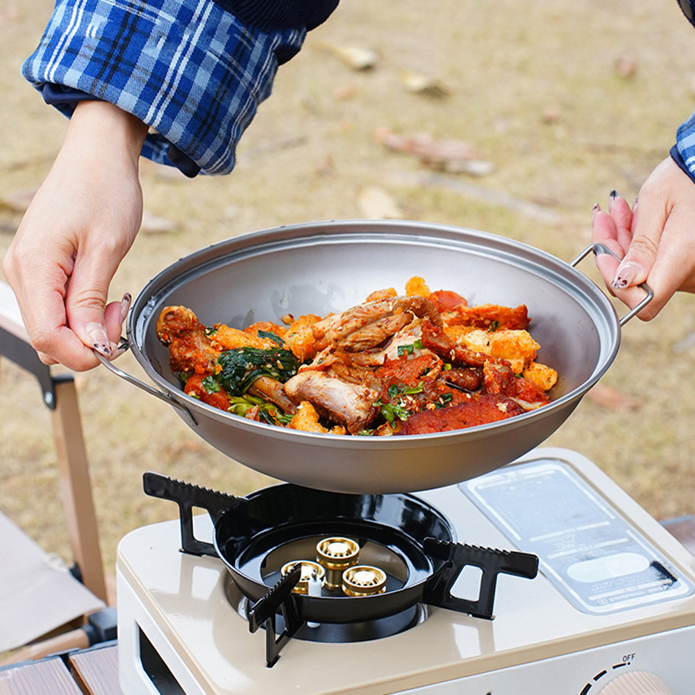Titanium Wok Pan with Lid Doub – обзор и цена Camping Cooking Cupboard