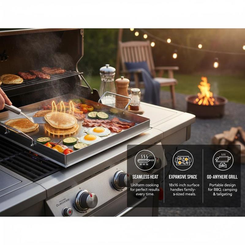 Universal Flat Top Griddle 18x – обзор и цена Camping Cooking Grill