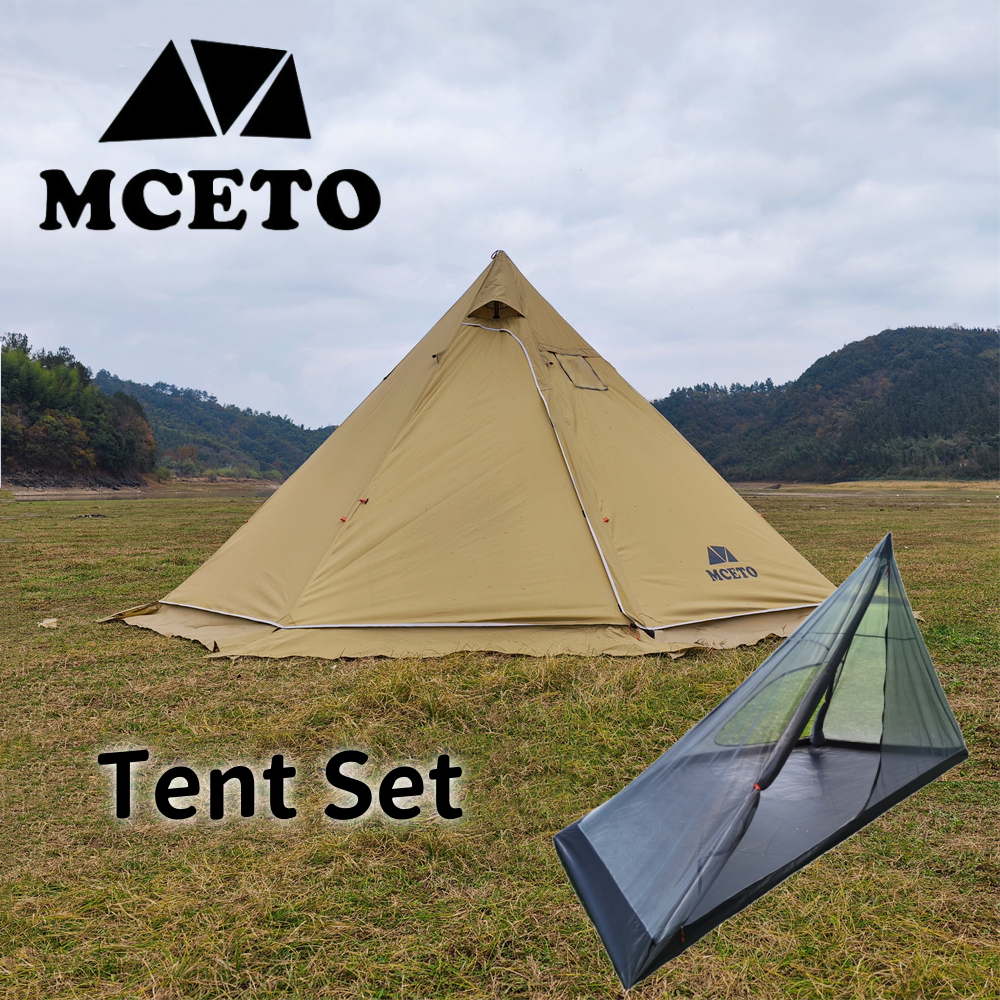 Pyramid Tent Set Outdoor Winte – обзор и цена Campfire Cooking In Another World