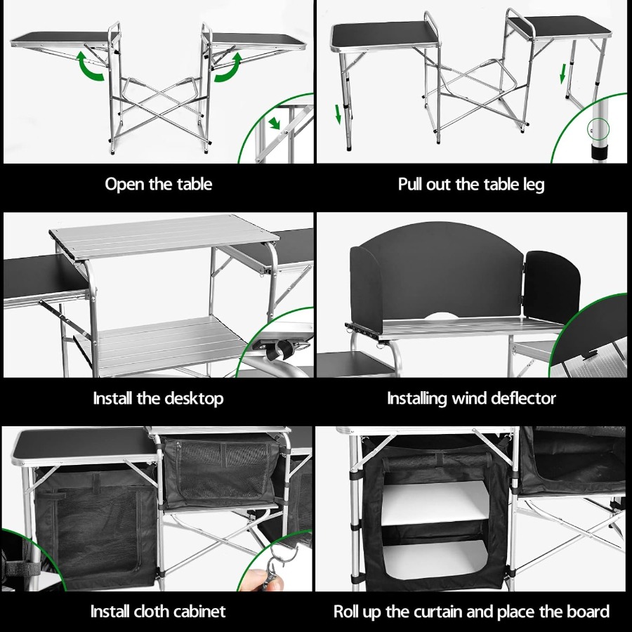 Folding Cooking Table Outdoor  – обзор и цена Camping Cooking Table With Storage