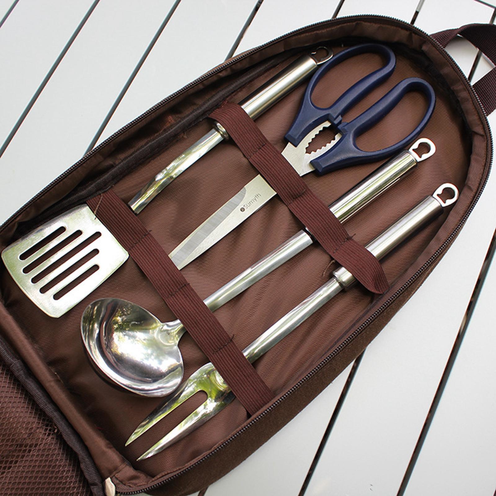 7pcs Camping Kitchen Utensil S – обзор и цена Camping Cooking Set With Bag