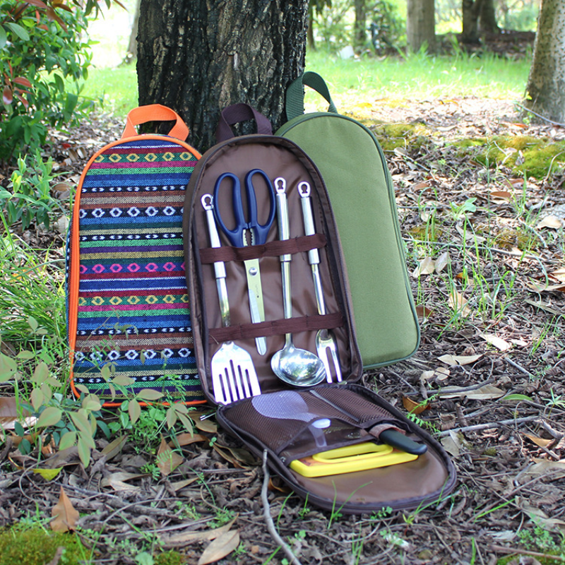 7pcs Camping Kitchen Utensil S – обзор и цена Camping Cooking Set With Bag