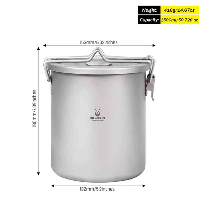 Silverant Camping Titanium Pot – обзор и цена Camping Cooking Open Fire