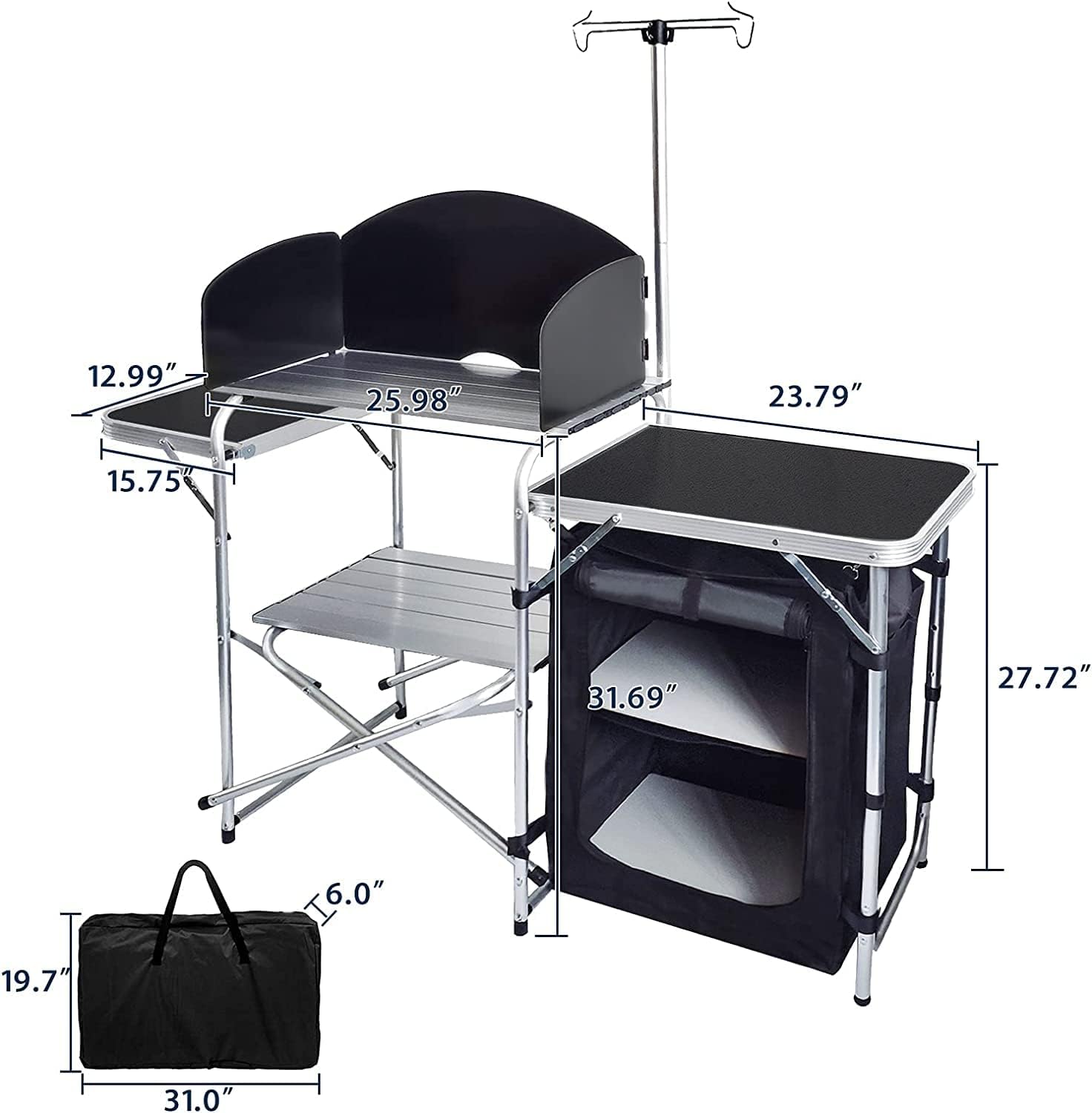 Folding Cooking Table Outdoor  – обзор и цена Camping Cooking Table With Storage