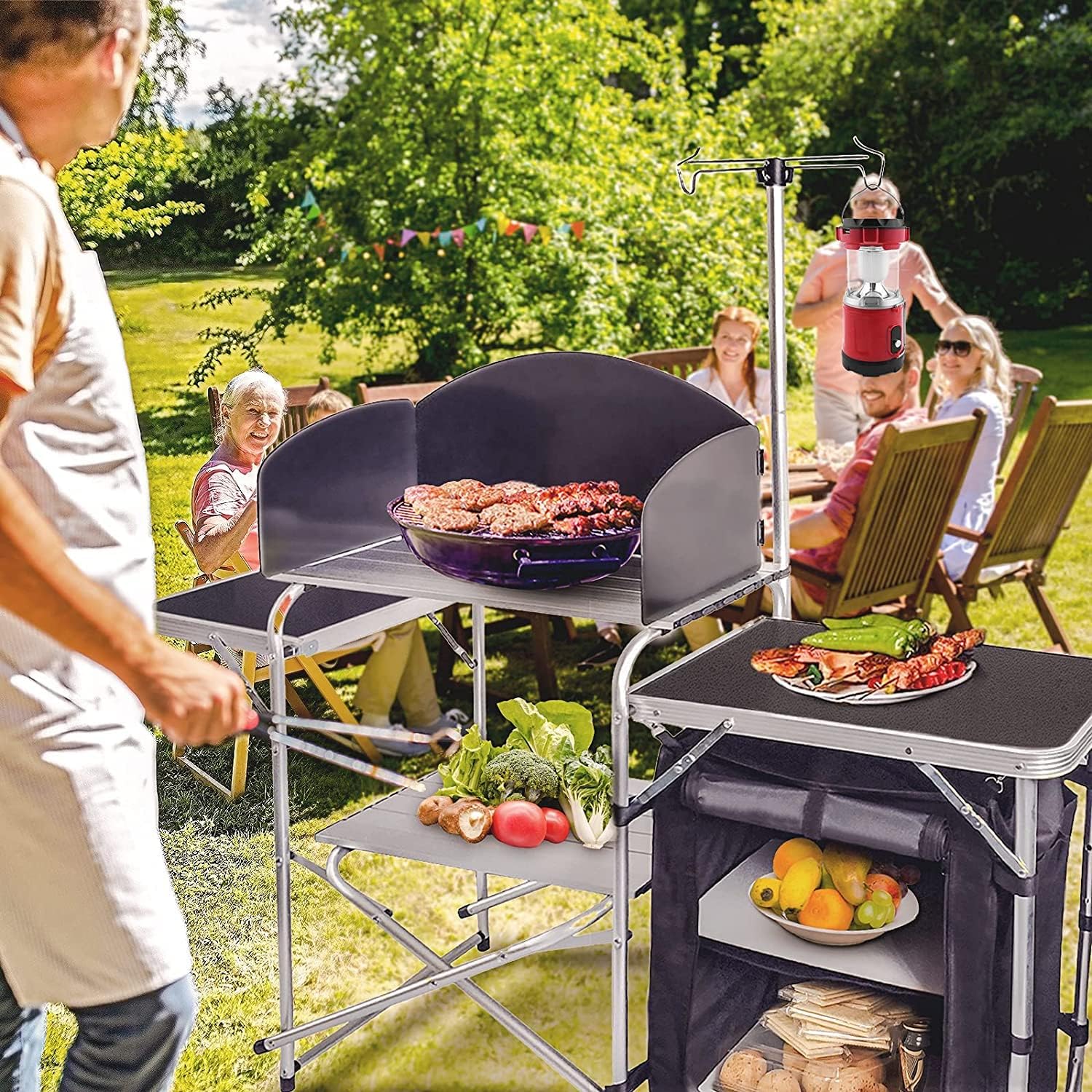 Folding Cooking Table Outdoor  – обзор и цена Camping Cooking Table With Storage