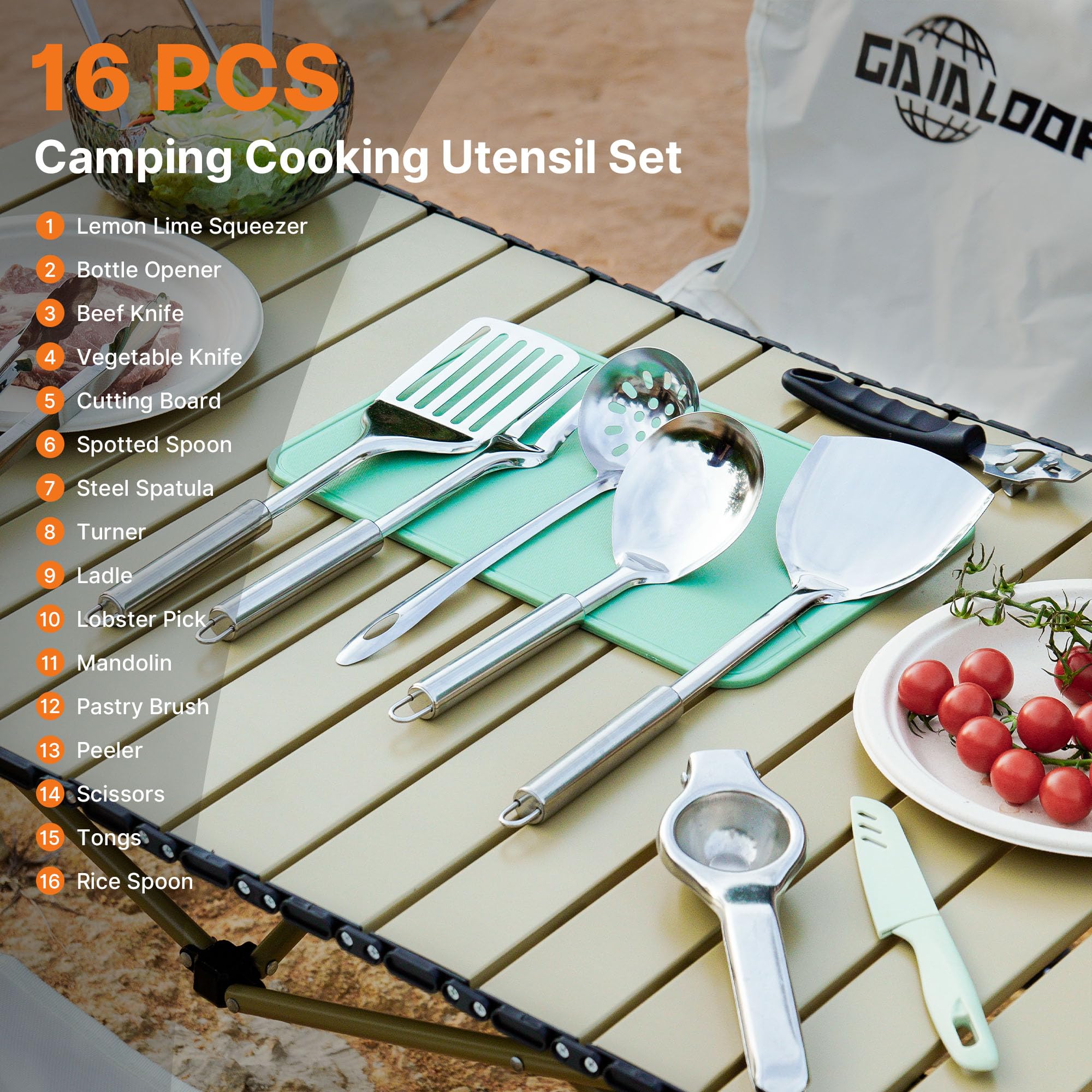 Camping Cooking Utensils Set C – обзор и цена Camping Cooking Set With Bag