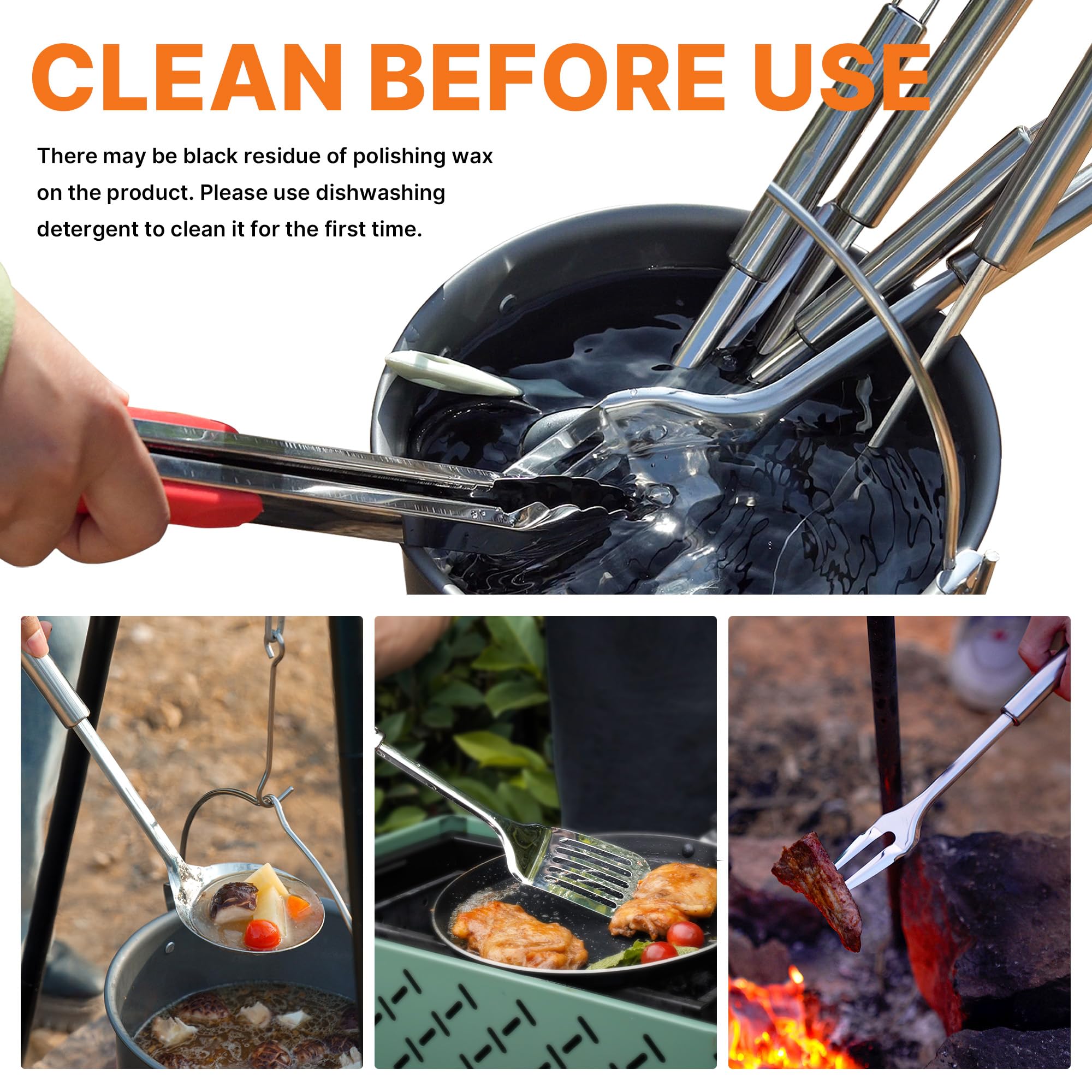 Camping Cooking Utensils Set C – обзор и цена Camping Cooking Set With Bag