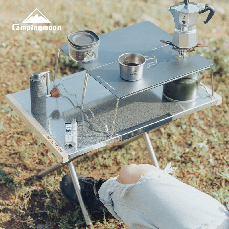 Portable large steel table, ou – обзор и цена Camping Cooking Table With Storage