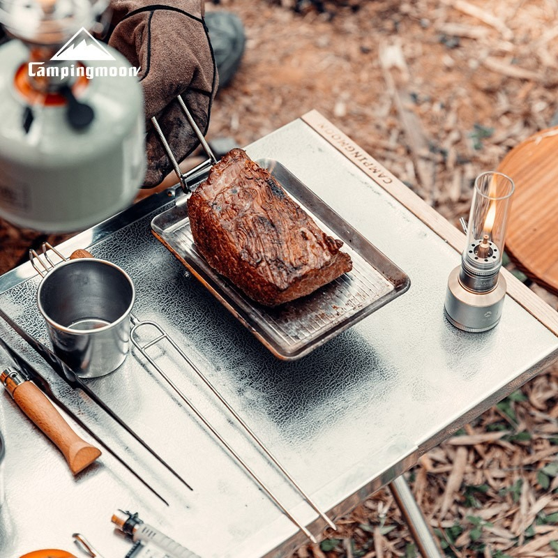 Portable large steel table, ou – обзор и цена Camping Cooking Table With Storage