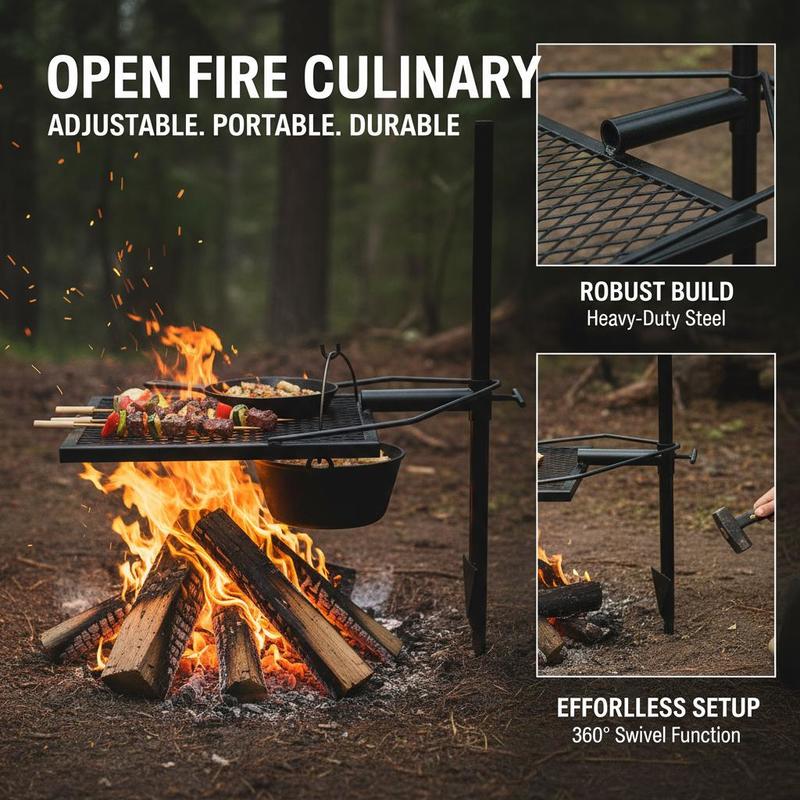 Rotating Cooking Grate 24 Inch – обзор и цена Camping Cooking Open Fire