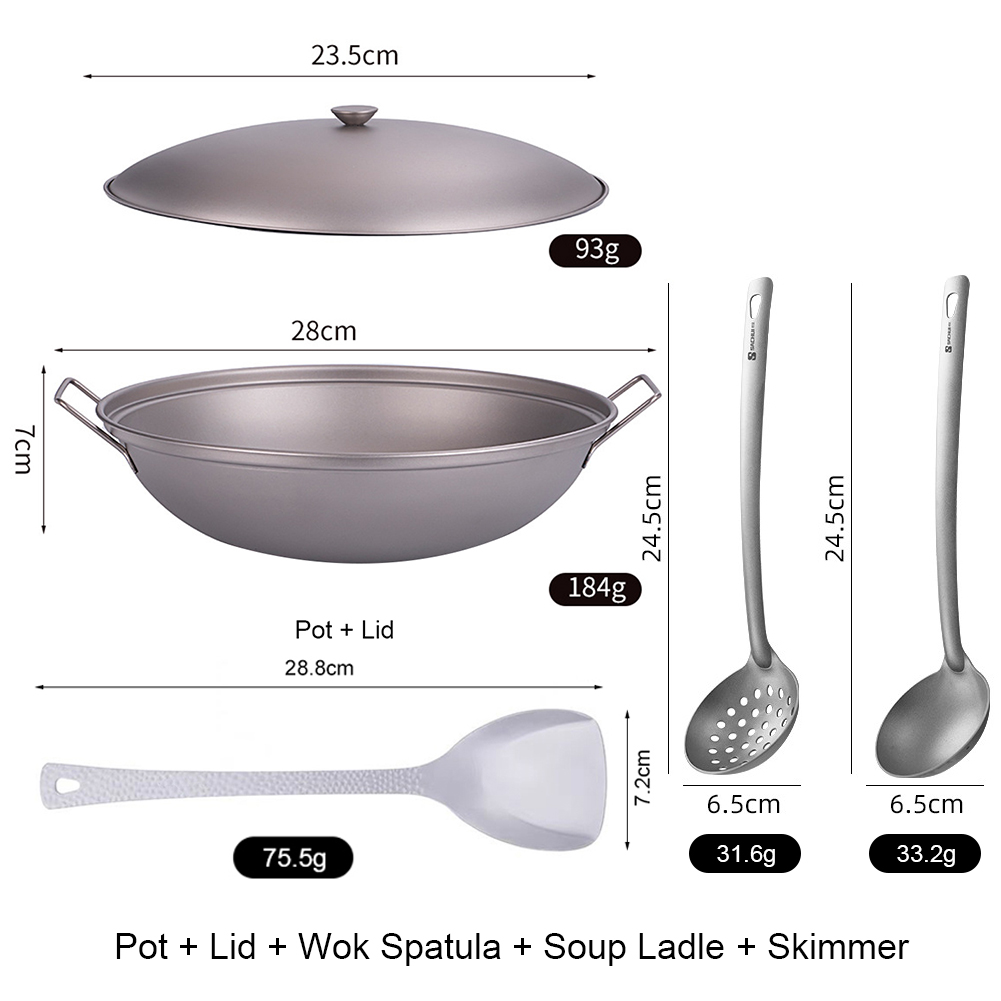 1.8L Titanium Wok Pan with Lid – обзор и цена Camping Cooking Cupboard