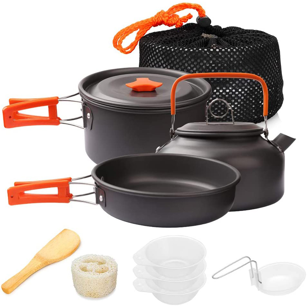 1pcs/1set Camping Cookware Kit – обзор и цена Camping Cooking Set With Bag