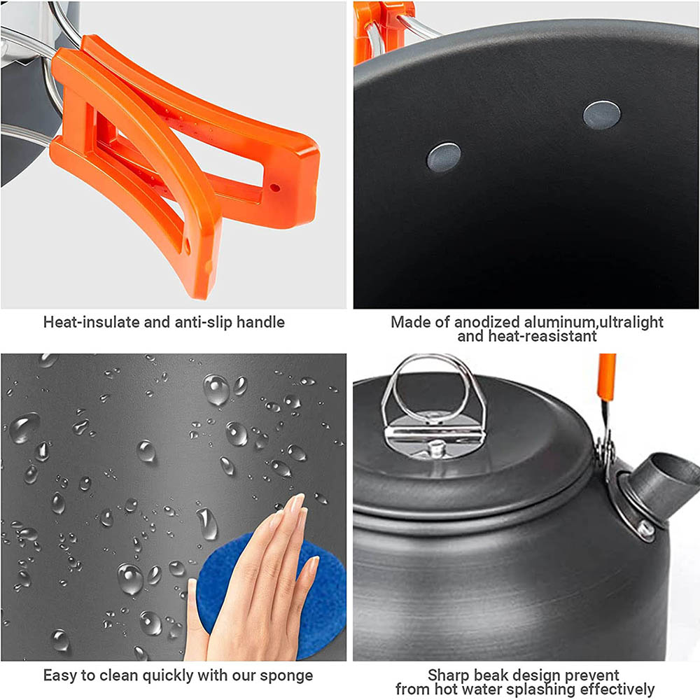 1pcs/1set Camping Cookware Kit – обзор и цена Camping Cooking Set With Bag