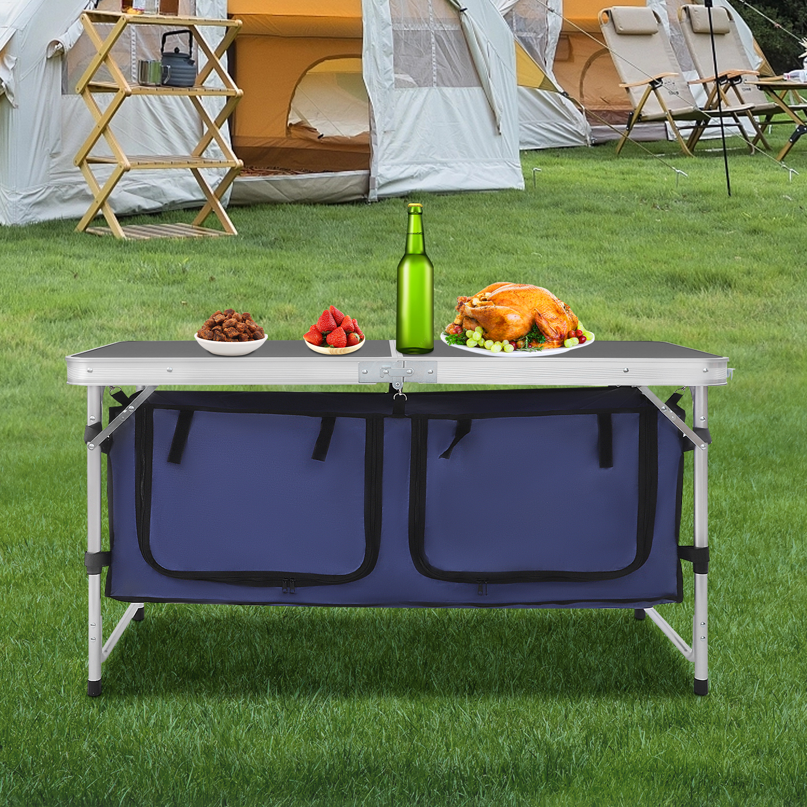 Camping Folding Table Cooking  – обзор и цена Camping Cooking Table With Storage