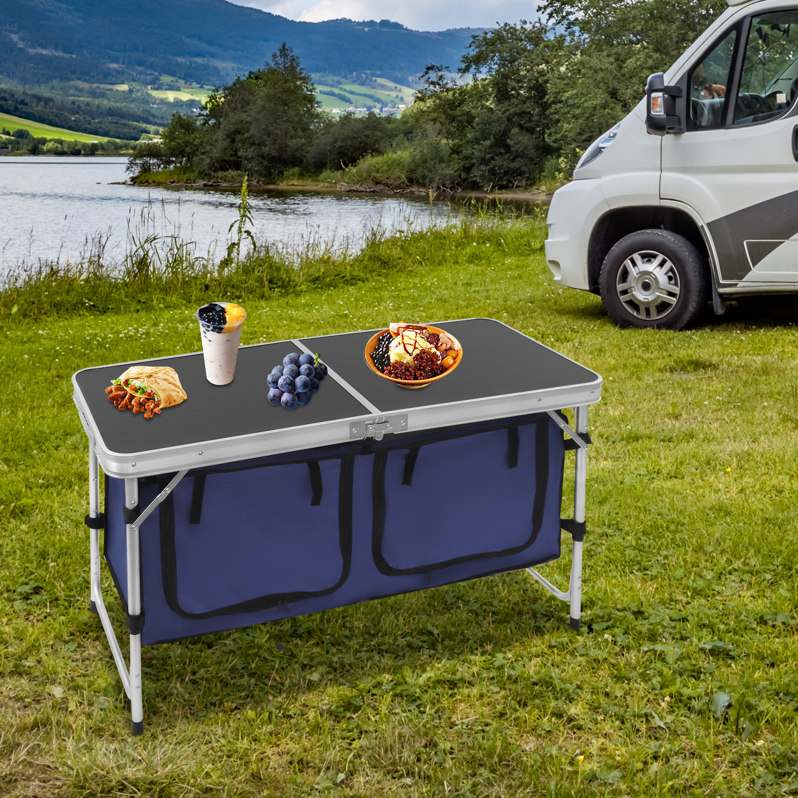 Camping Folding Table Cooking  – обзор и цена Camping Cooking Table With Storage