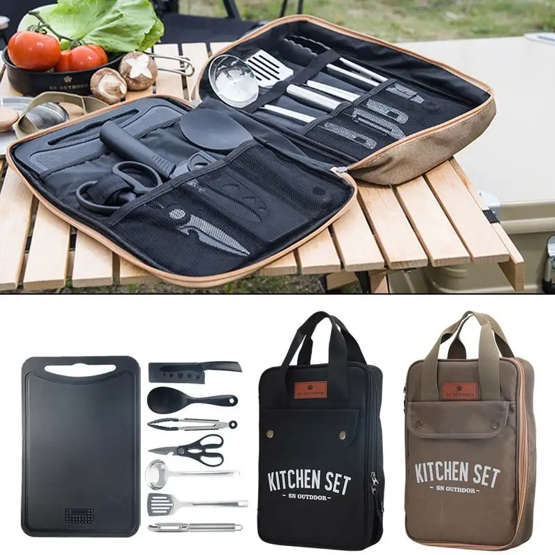 8pcs Camping Kitchen Cookware  – обзор и цена Camping Cooking Full Set