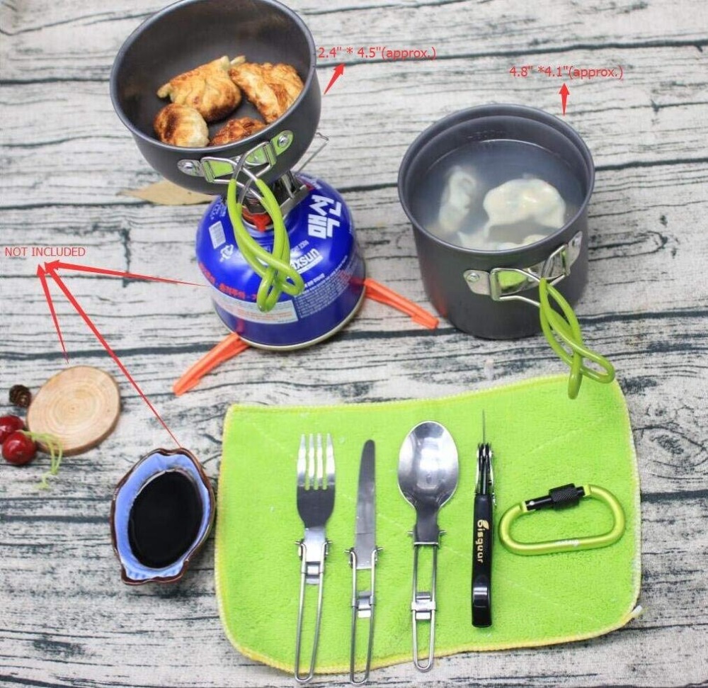 12-17Pcs Camping Cookware Stov – обзор и цена Camp Spork Set