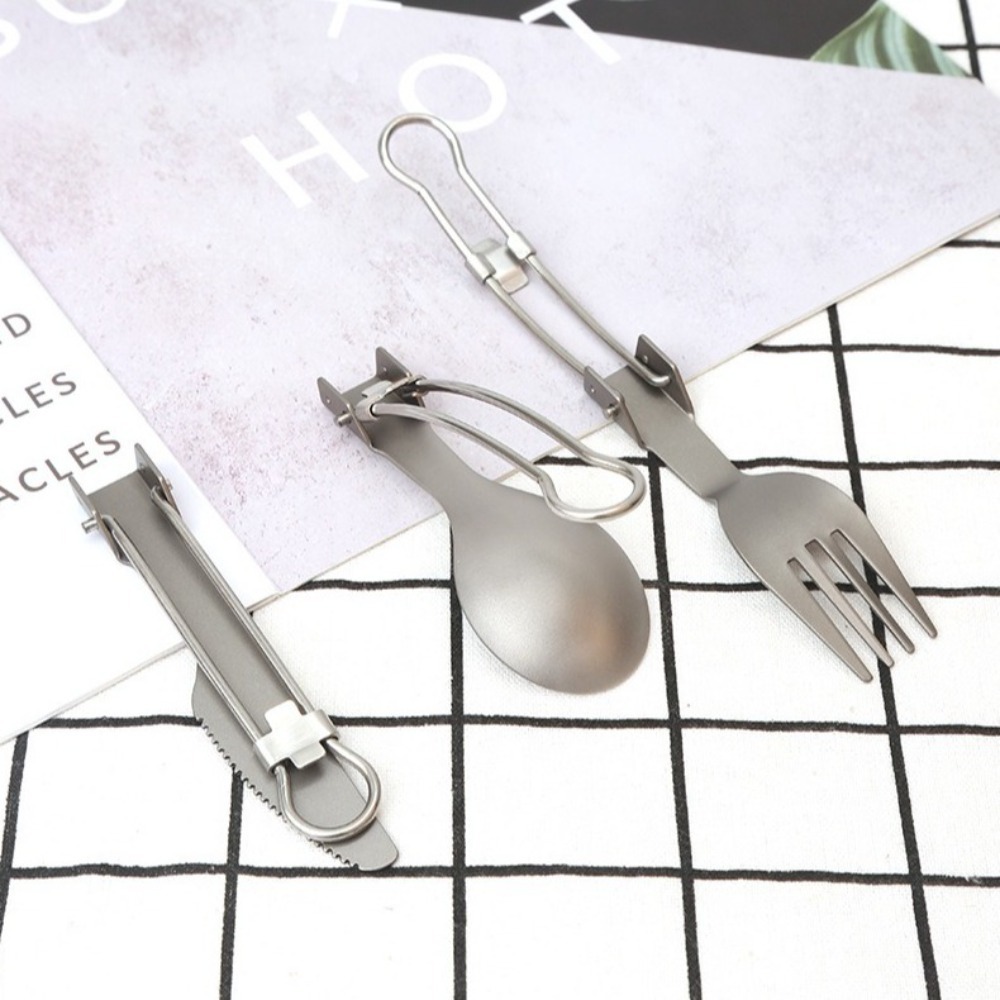 Half Polished Titanium Folding – обзор и цена Camp Spork Set