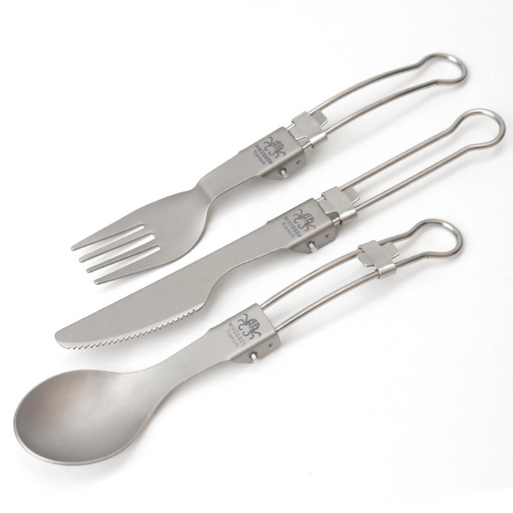 Half Polished Titanium Folding – обзор и цена Camp Spork Set