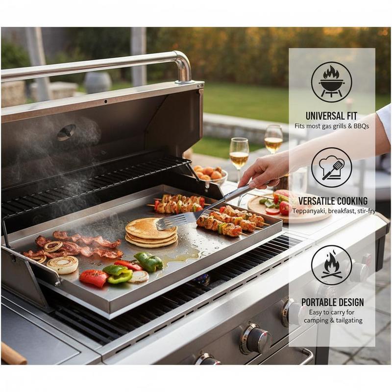 Flat Top Grill Plate 23x16 inc – обзор и цена Camping Cooking Grill