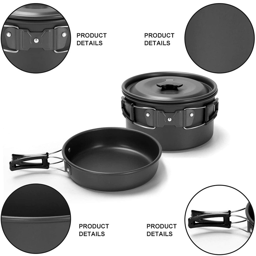 1Set Outdoor Camping Cookware  – обзор и цена Quality Camping Cooking Set