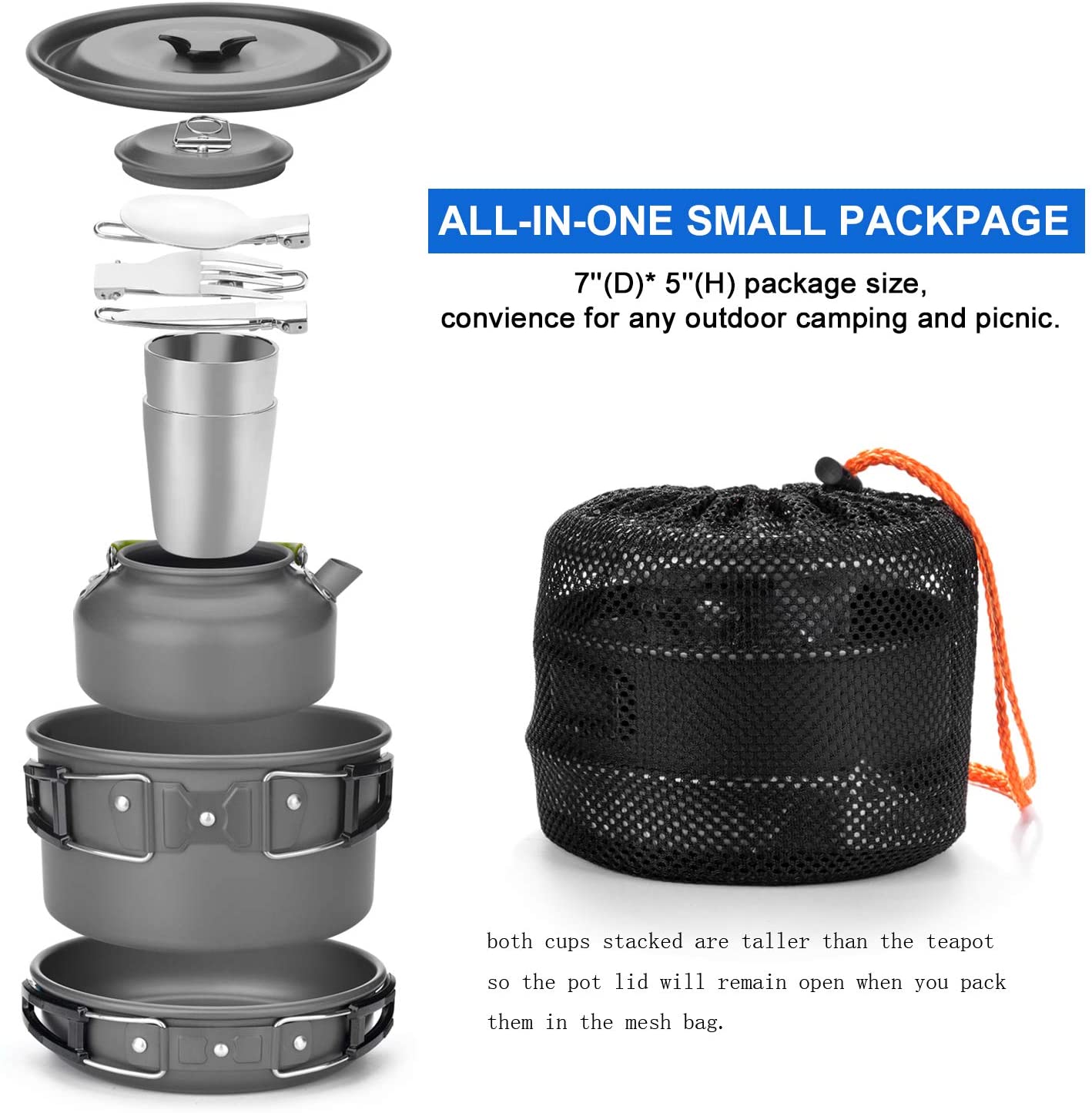 High Quality Aluminium Camping – обзор и цена Quality Camping Cooking Set