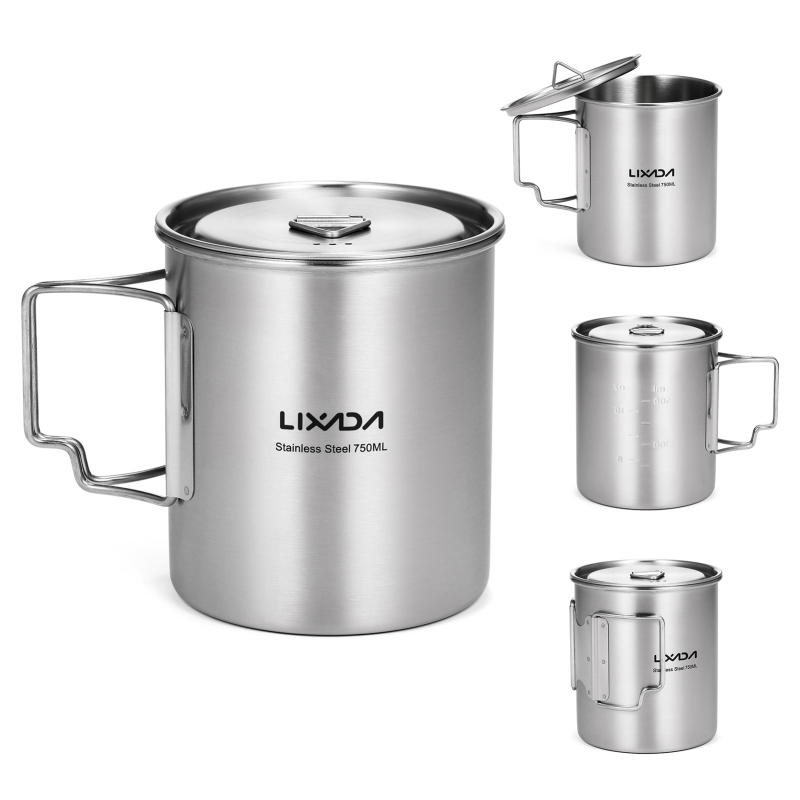 Lixada 750ml Cup Outdoor Stain – обзор и цена Camping Cooking Cup