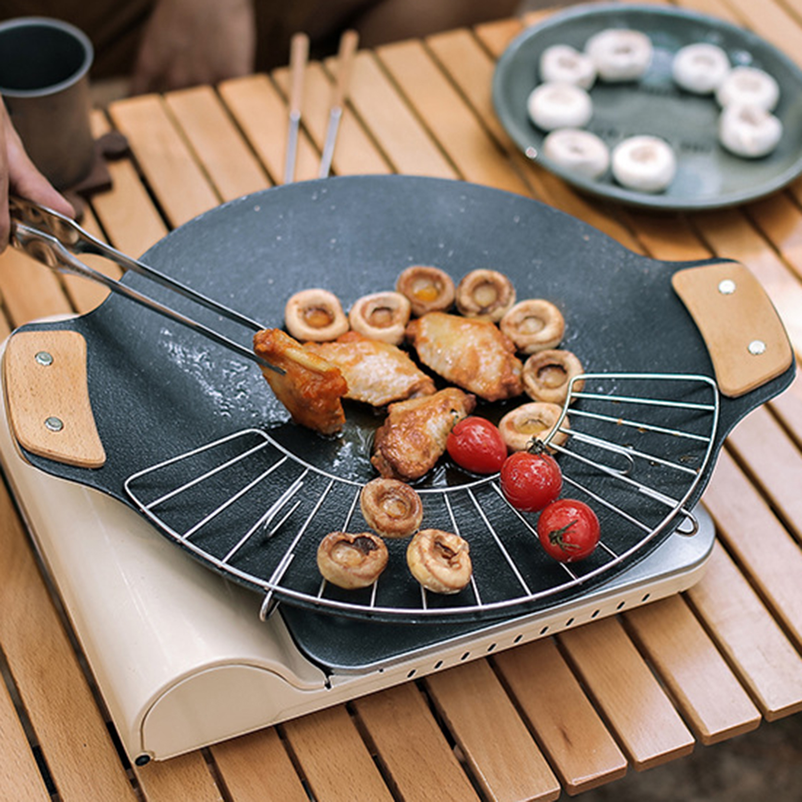 Solid Wood Barbecue Pan Heat R – обзор и цена Camping Cooking Cupboard