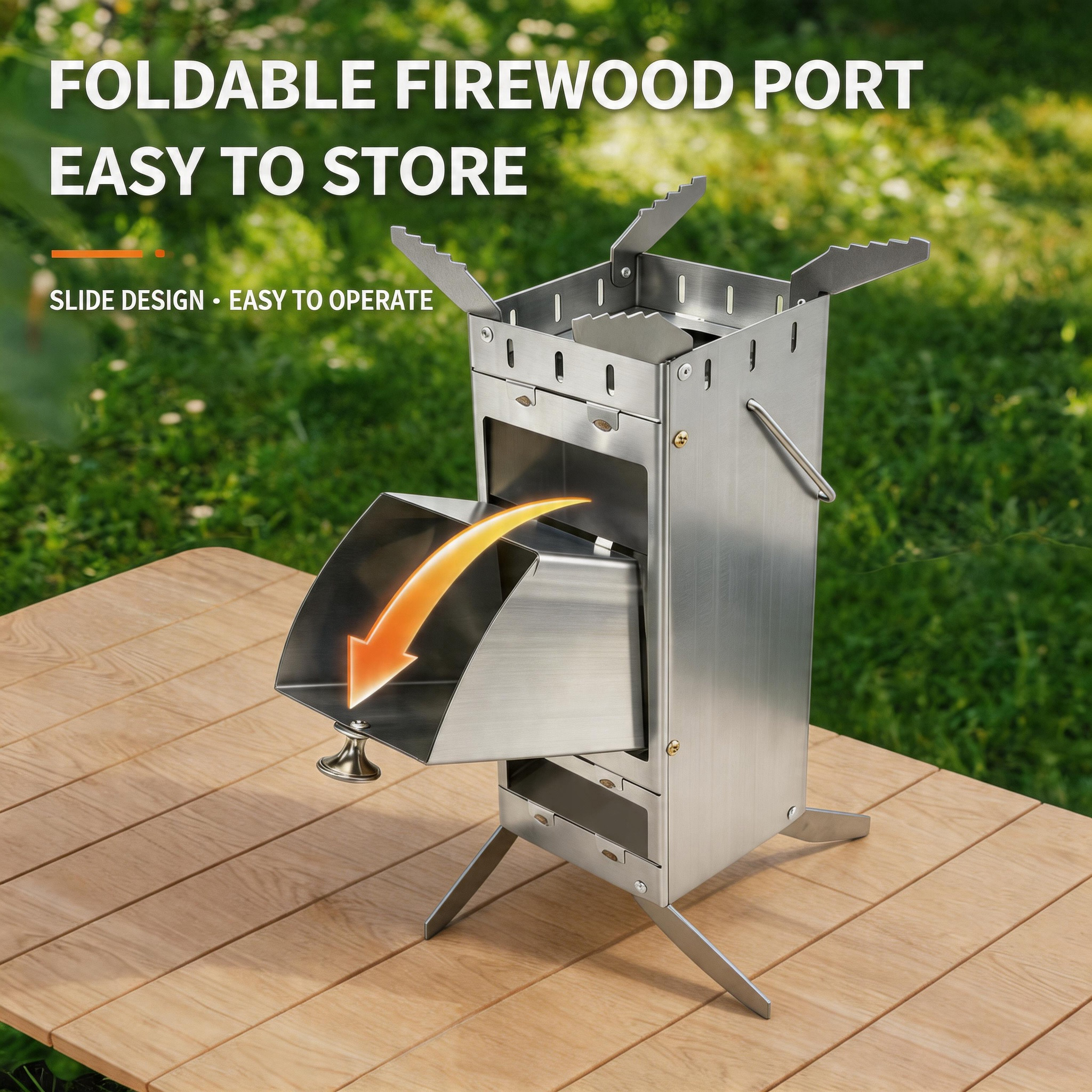 Portable Foldable Rocket Stove – обзор и цена Camping Cooking Heater