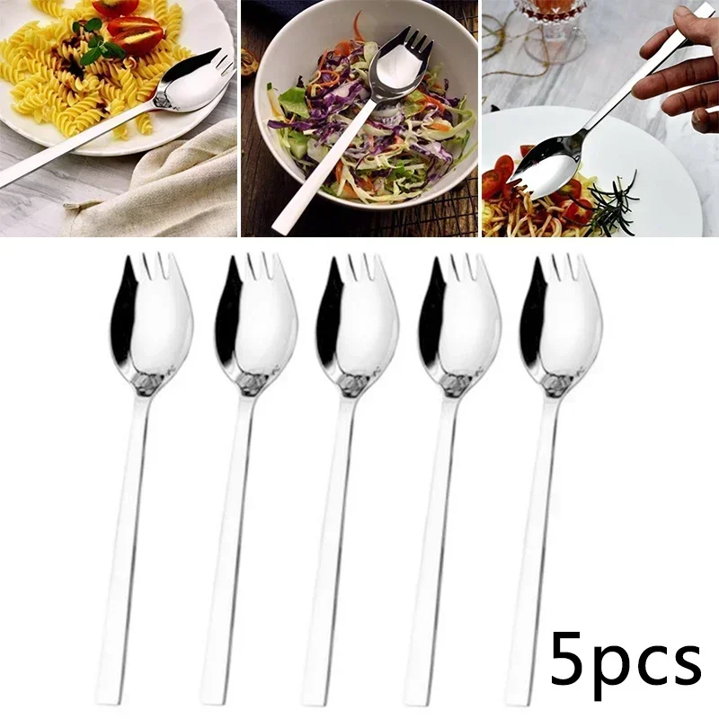 5pcs Spork Set Soup Spoon Tabl – обзор и цена Camp Spork Set