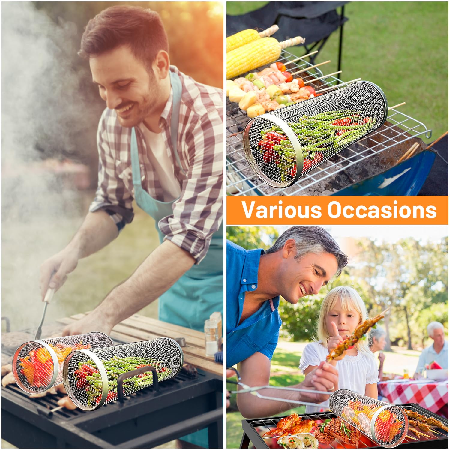 2 Pieces Rolling Grilling Bask – обзор и цена Camping Cooking Youtube