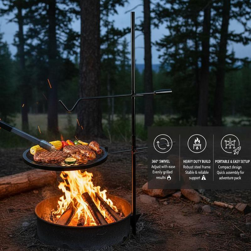 Rotating Cooking Grate 24x24 I – обзор и цена Camping Cooking Open Fire