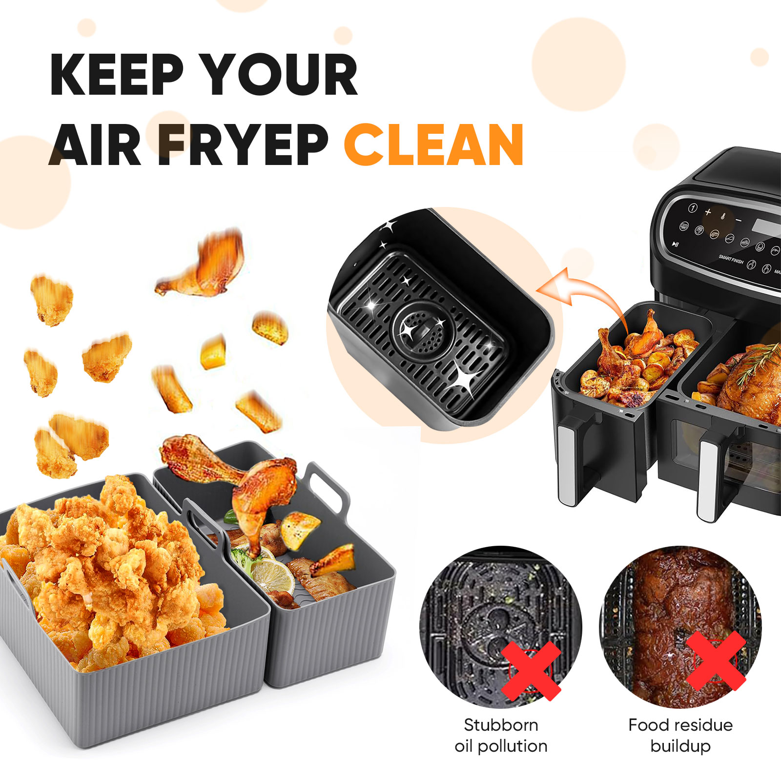 2pcs Set Silicone Air Fryer Ma – обзор и цена Camping Cooking Mat